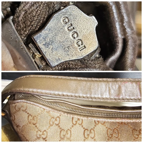 Gucci Metallic Monogram Heart Bit Hobo Bag - Picture 12 of 15